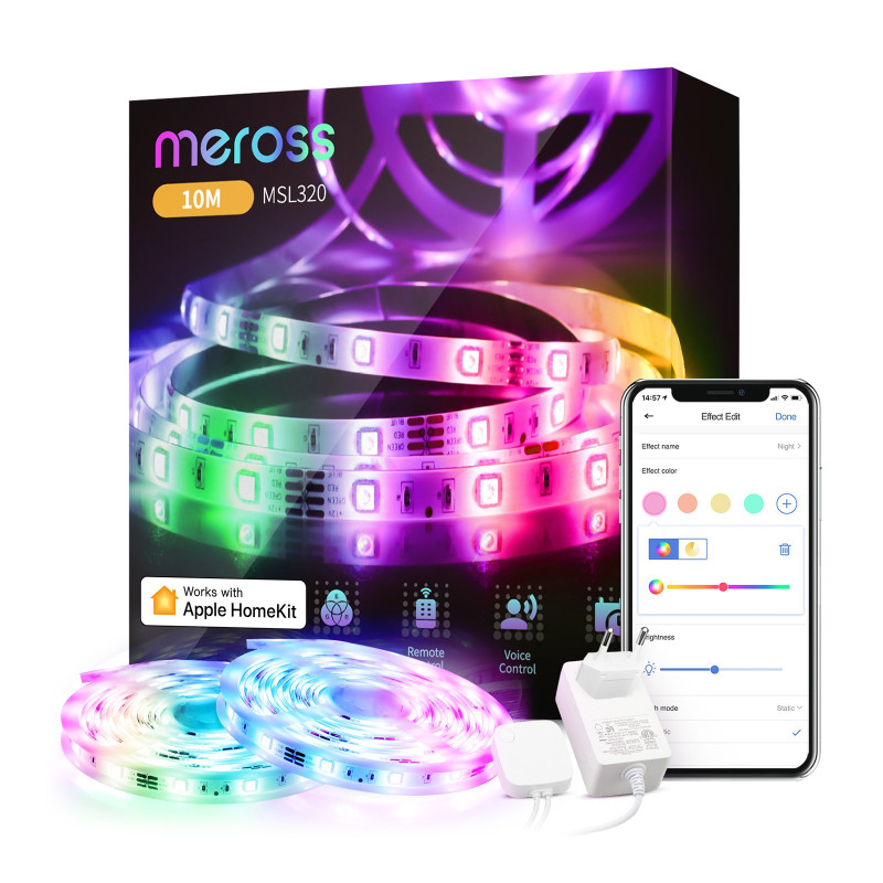 Meross Bunter RGB HomeKit LED-Streifen 10 m