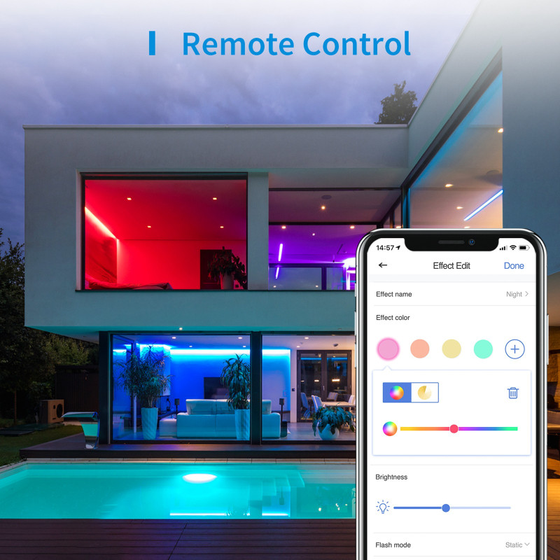 Striscia LED colorata Meross RGB HomeKit 10 m