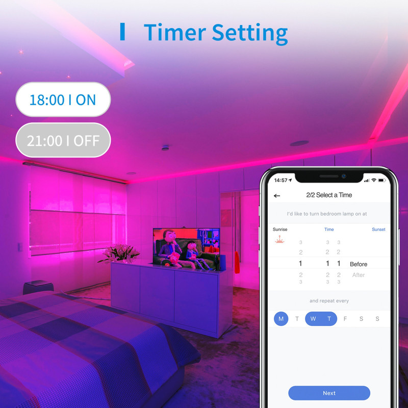 Meross Bunter RGB HomeKit LED-Streifen 10 m