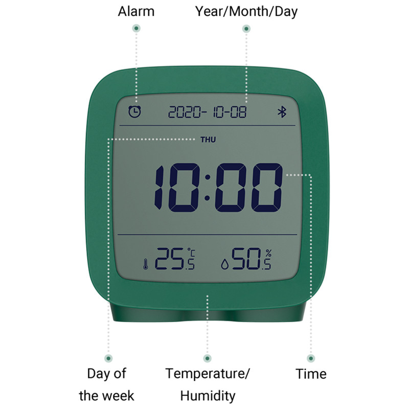 Qingping Blue alarm clock with temperature and humidity sensor