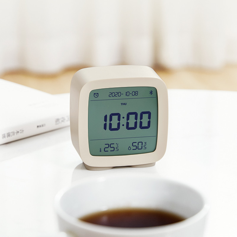 Qingping Blue alarm clock with temperature and humidity sensor
