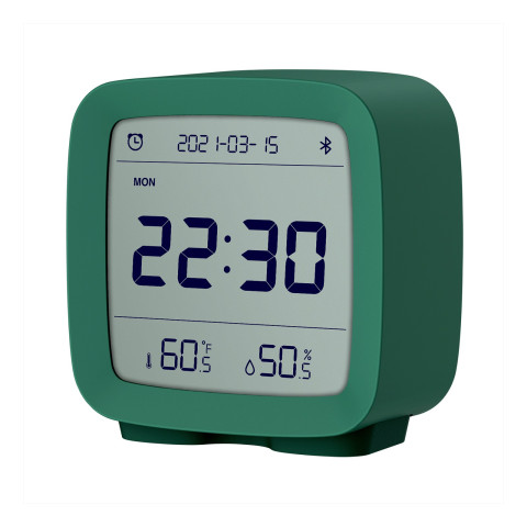 Qingping Alarm clock with green temperature and humidity sensor