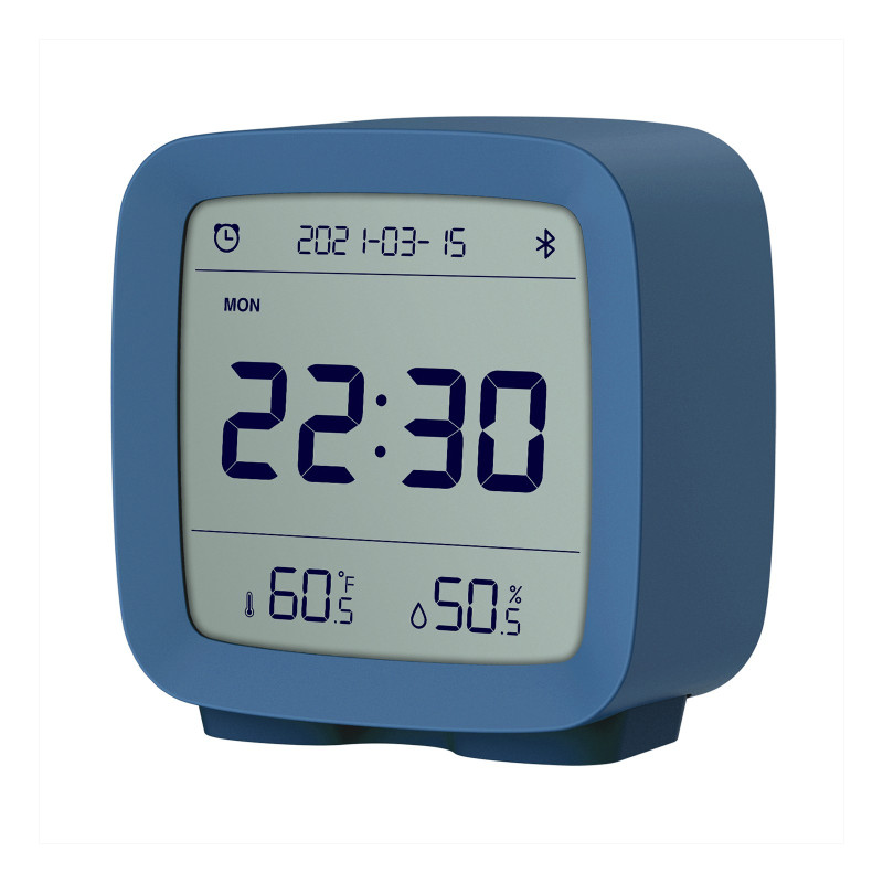 Qingping Blue alarm clock with temperature and humidity sensor