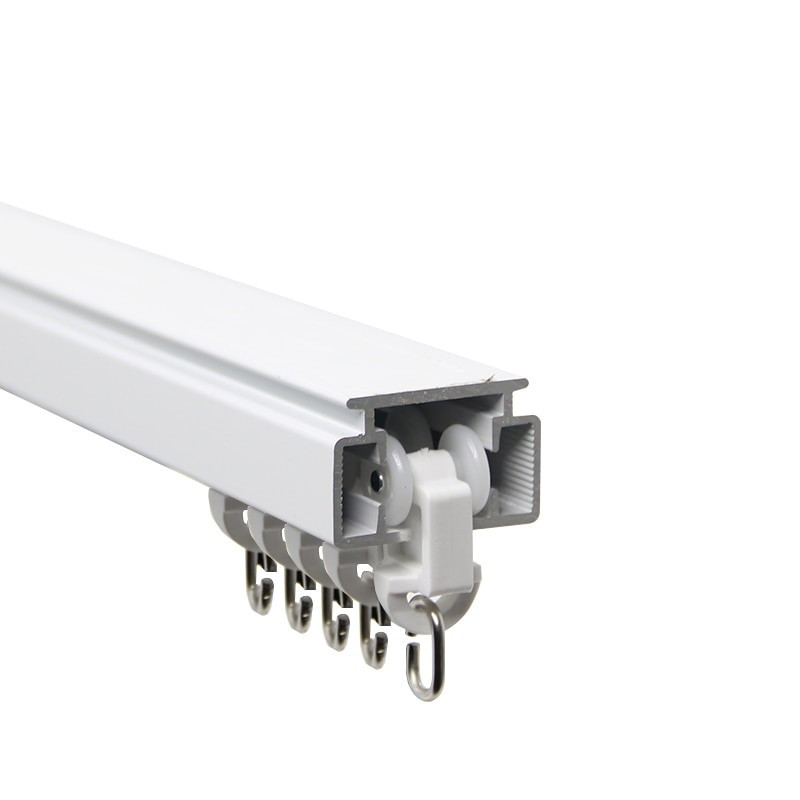 Roller casters for electric curtain rod