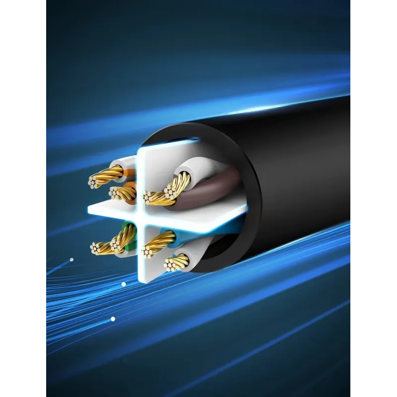 Ugreen kabel przewód internetowy sieciowy Ethernet patchcord RJ45 Cat 6 UTP 1000 Mbps 1 m czarny