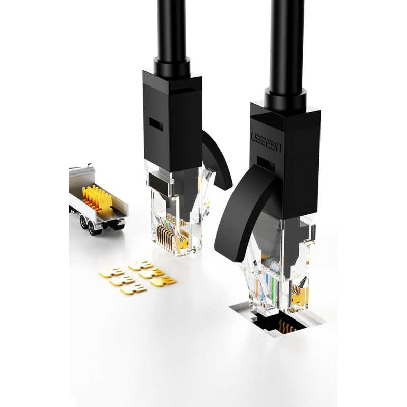 Ugreen kabel przewód internetowy sieciowy Ethernet patchcord RJ45 Cat 6 UTP 1000 Mbps 1 m czarny