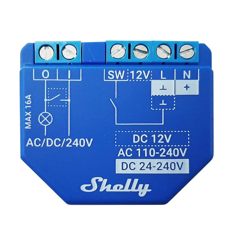 Shelly Plus 1 WiFi Bluetooth 16A Induction Relay