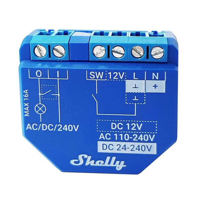 Shelly Plus 1 przekaźnik dopuszkowy WiFi Bluetooth 16A