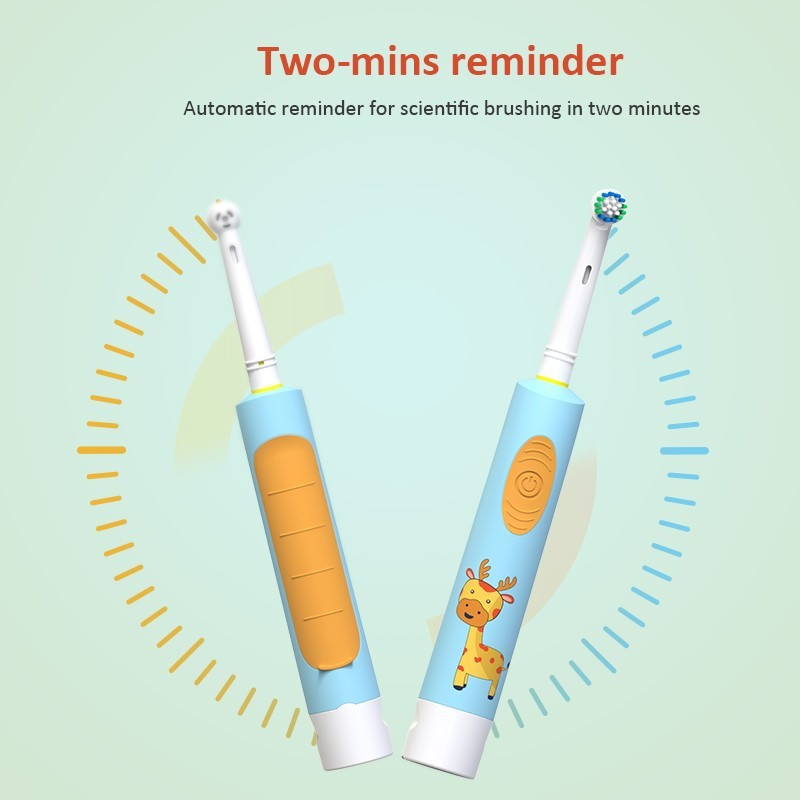 Brosse à dents électrique à 2 têtes pour les enfants de plus de 3 ans