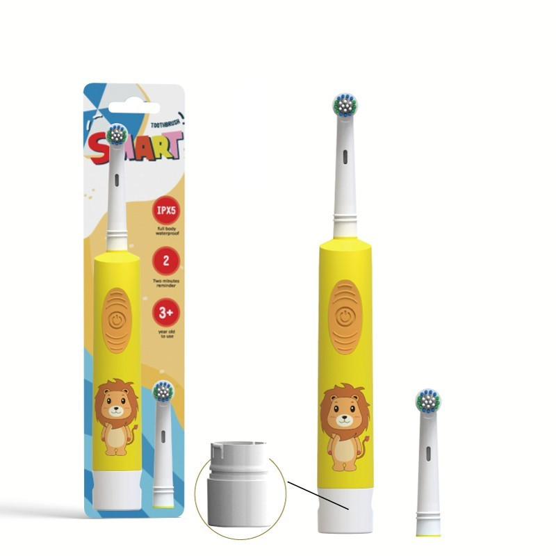 Cepillo eléctrico para niños de más de 3 años con 2 cabezales