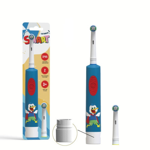 Cepillo eléctrico para niños de más de 3 años con 2 cabezales