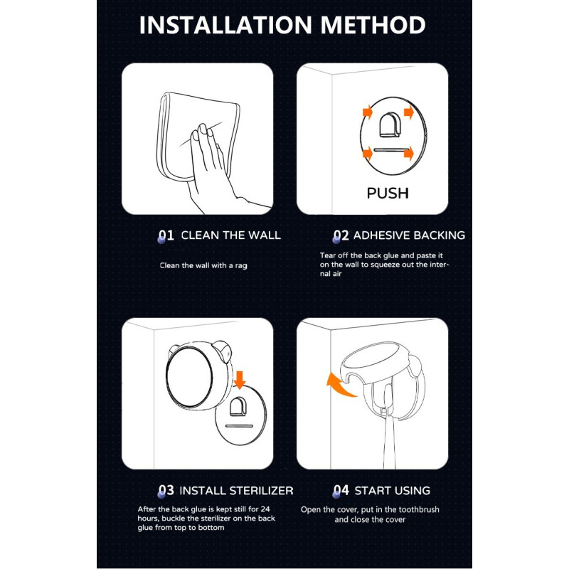 Panda UV-Zahnbürsten-Sterilisator für Kinder