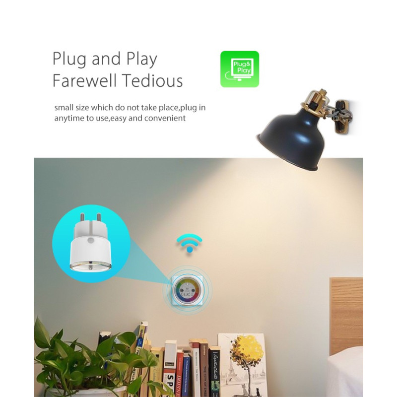 Gniazdko WiFi TUYA 260V 3680W 16A z pomiarem prądu