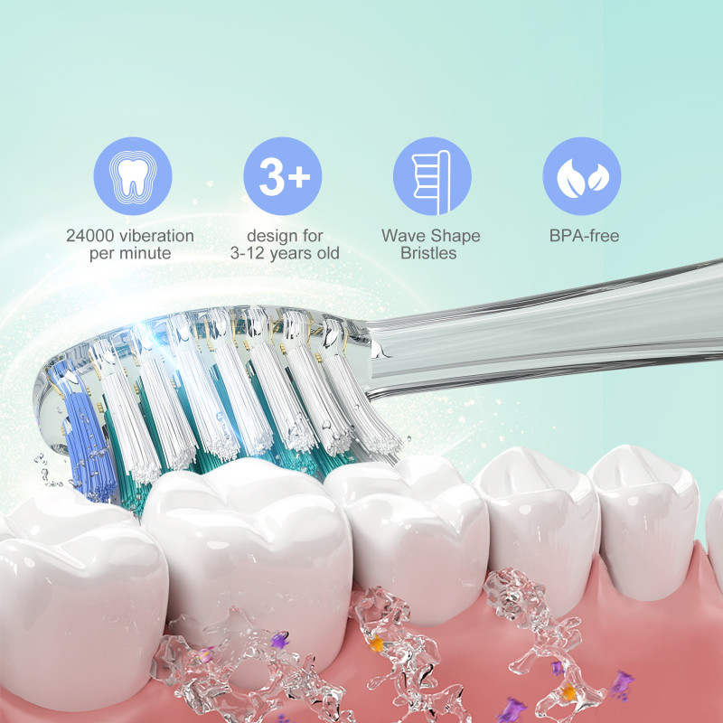 Cepillo dental sónico Seago para niños de 3 a 12 años
