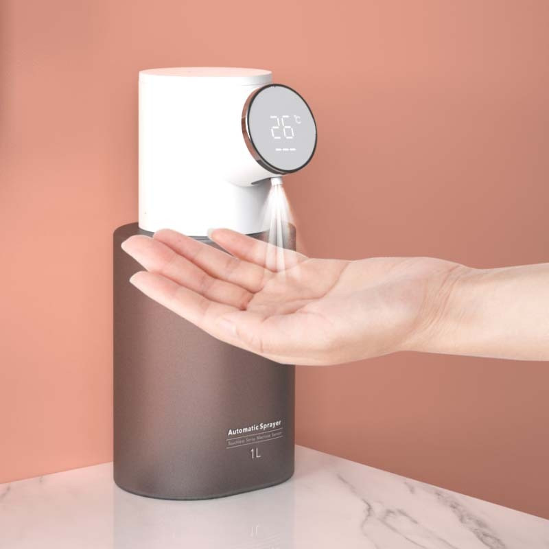 Distributeur automatique de spray de désinfection des mains avec capteur de température