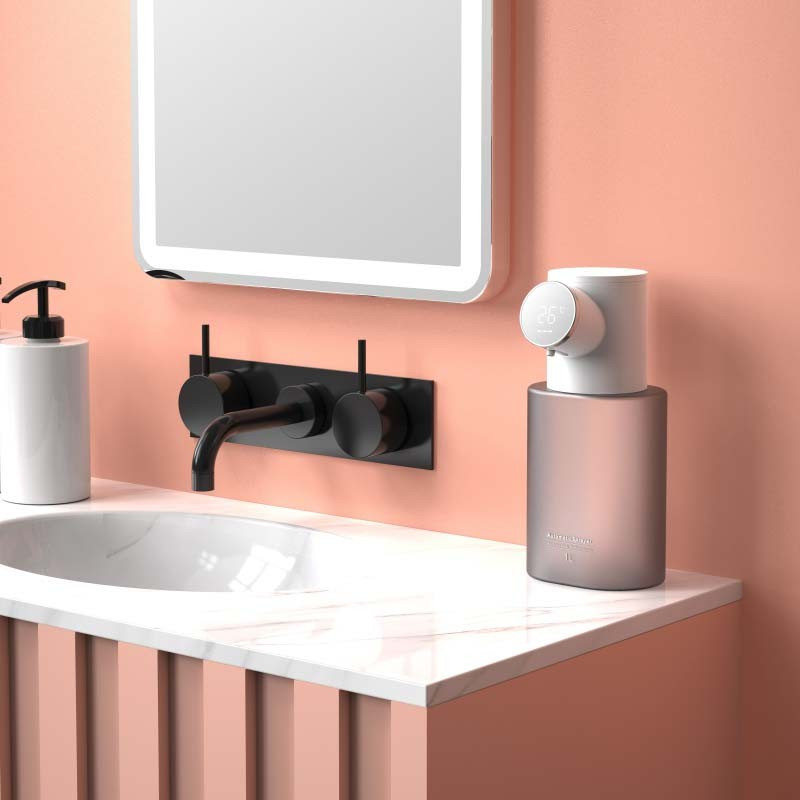 Dispensador automático de spray desinfectante de manos con sensor de temperatura