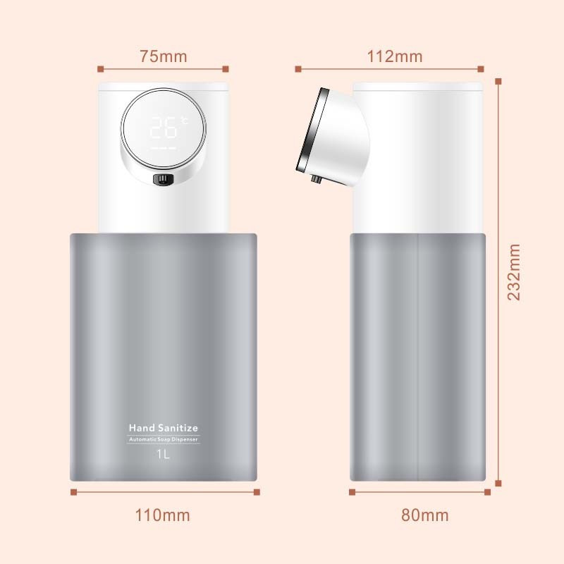Dispensador automático de spray desinfectante de manos con sensor de temperatura