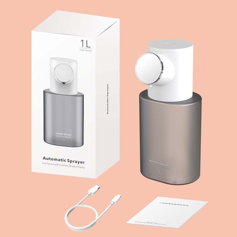 Dispensador automático de spray desinfectante de manos con sensor de temperatura