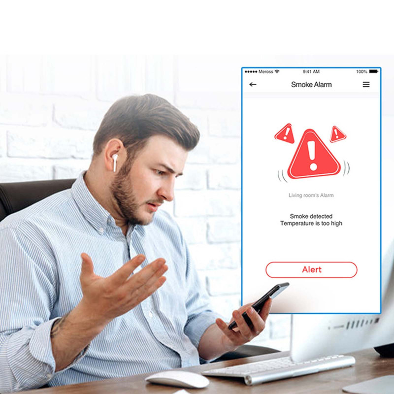 Meross Inteligentny czujnik dymu HomeKit StarterKit
