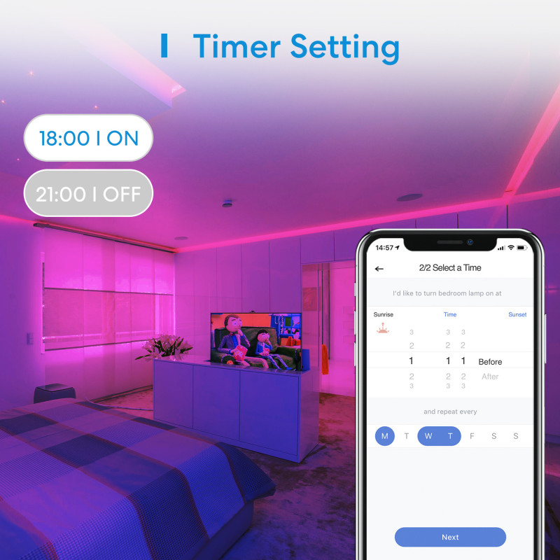Meross Kolorowa Taśma LED RGBW HomeKit 5 m