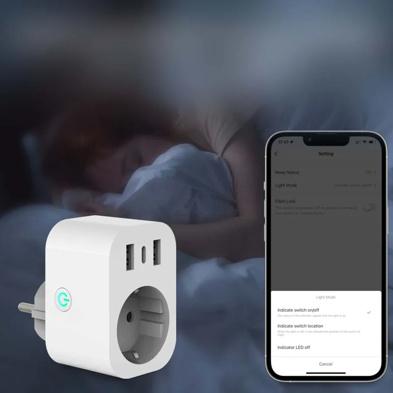 Tuya WiFi-Steckdose mit USB-Anschlüssen