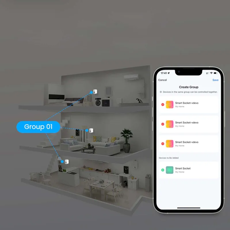 Prise intelligente Tuya WiFi avec ports USB