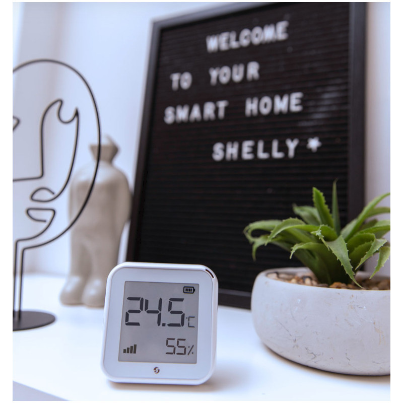 Sensor de temperatura y humedad Shelly PLUS H&T E-Ink