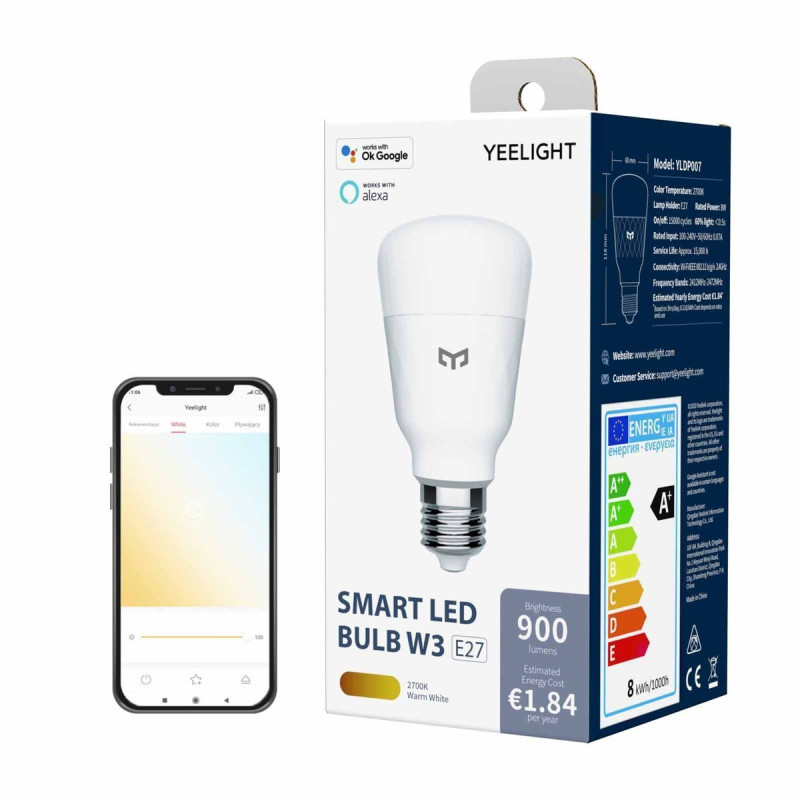 Dimmbare Glühbirne Smart Yeelight W3 E27