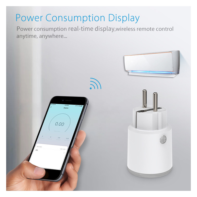 NEO WiFi Matter TUYA 260V 3680W 16A prise avec mesure de courant