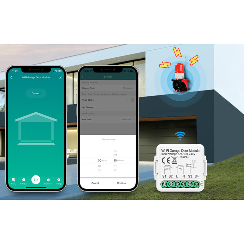 MINI moduł sterownik bramy garażowej WiFi Tuya