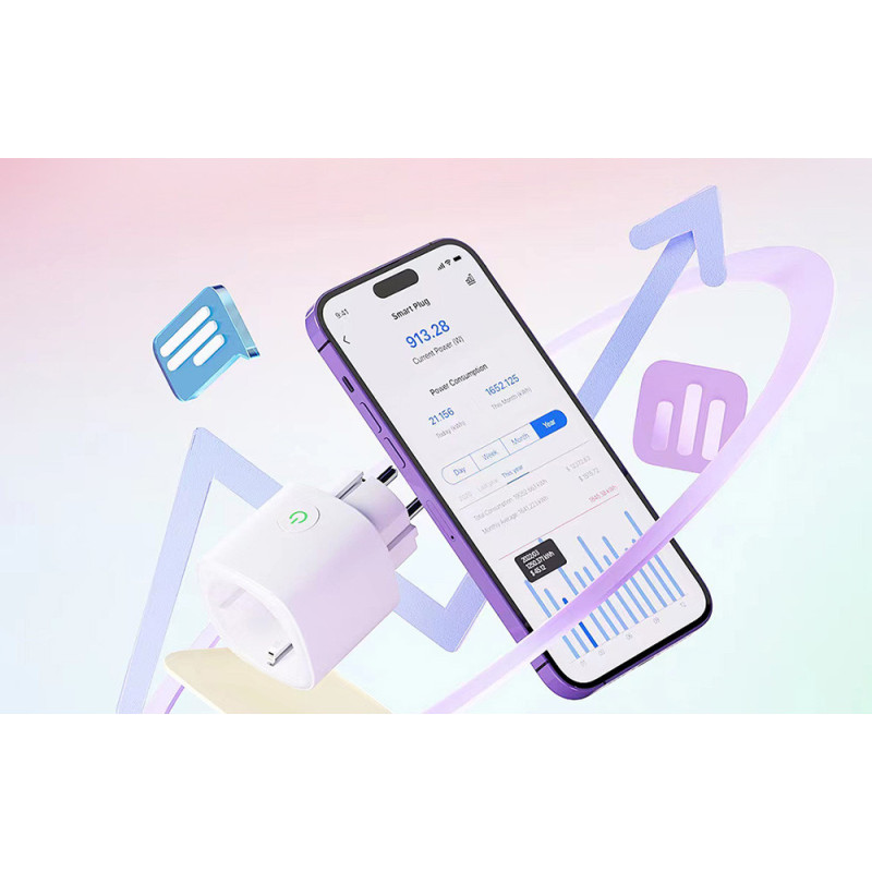 Meross smart WiFi outlet with energy metering Matter HomeKit
