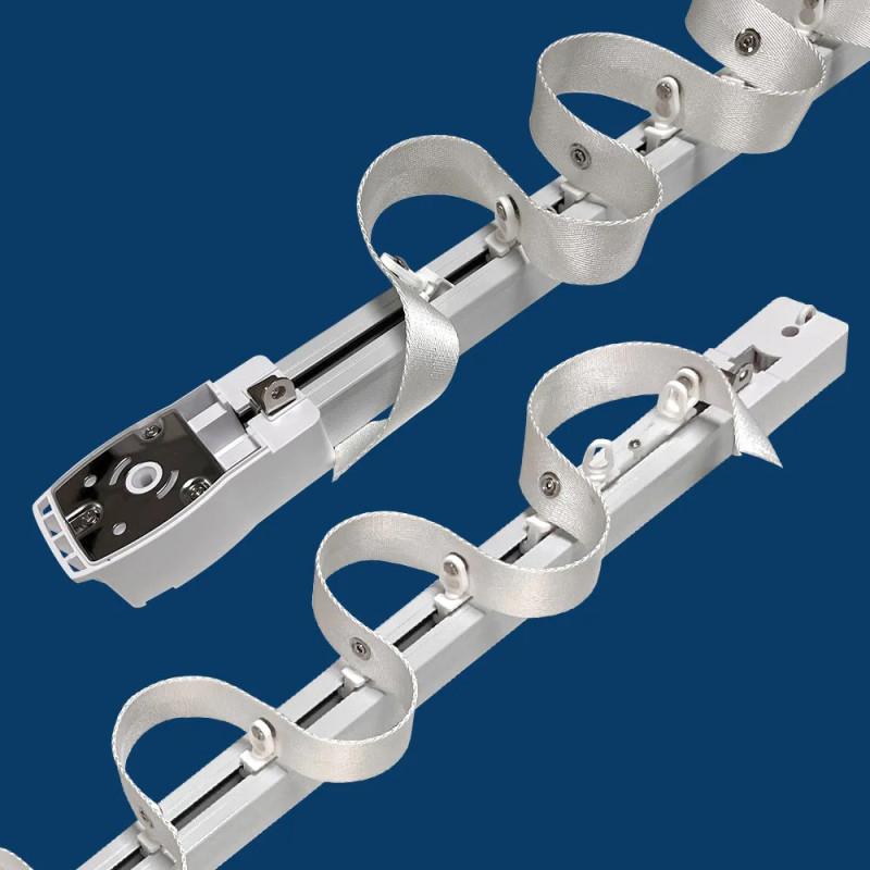 Sistema de ondulación de cortina de cinta WAVE con ganchos para barra de cortina eléctrica Tuya