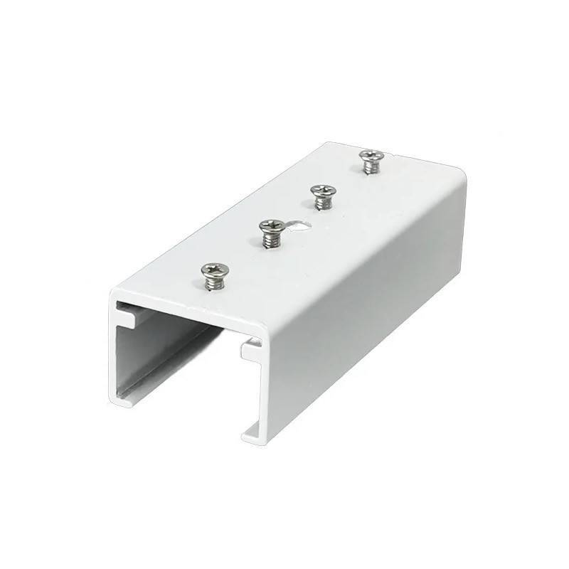 Straight connector for electric curtain rod