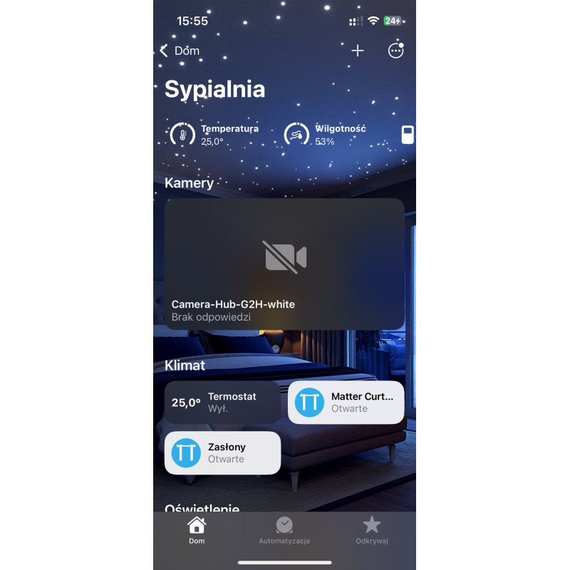 Silnik MATTER over WiFi Apple Homekit do karniszy elektrycznych