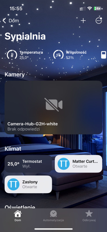 Silnik MATTER over WiFi Apple Homekit do karniszy elektrycznych
