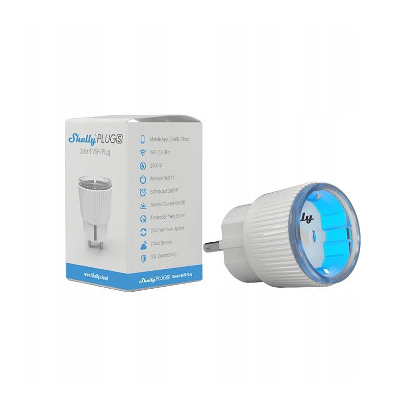 Shelly Plug S 12A Smart Wifi Outlet mit Leistungsmessung