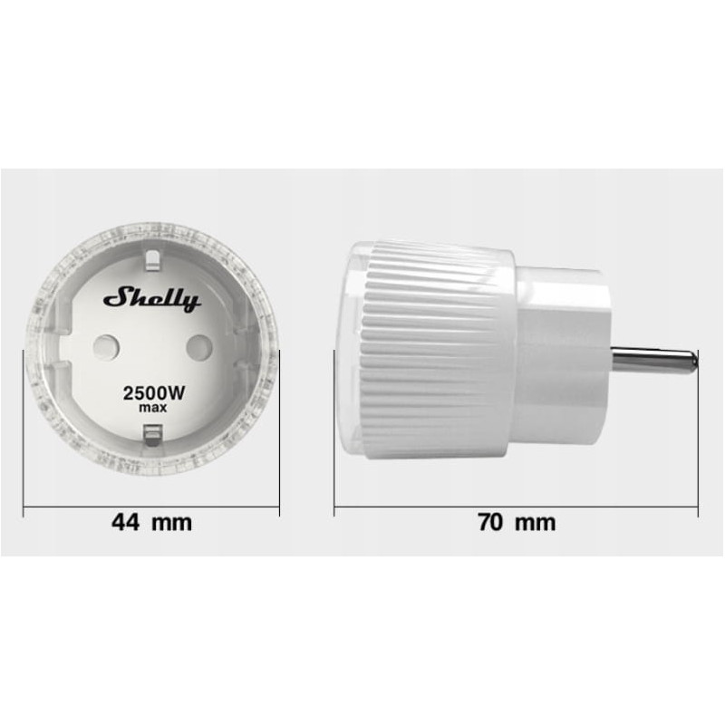 Shelly Plug S 12A Inteligentne Gniazdko Wifi z pomiarem mocy