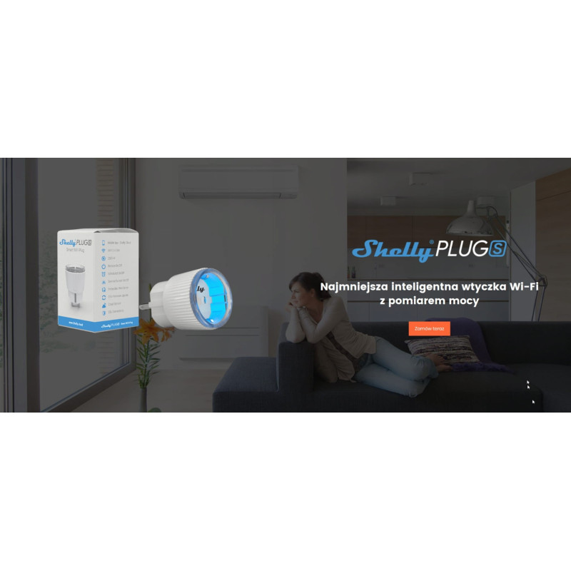 Shelly Plug S 12A Smart Wifi Outlet mit Leistungsmessung