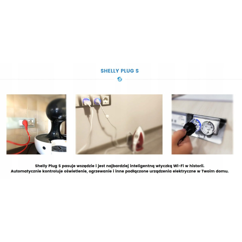 Shelly Plug S 12A Smart Wifi Outlet with power measurement