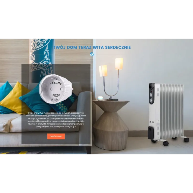 Shelly Plug S 12A Smart Wifi Outlet with power measurement