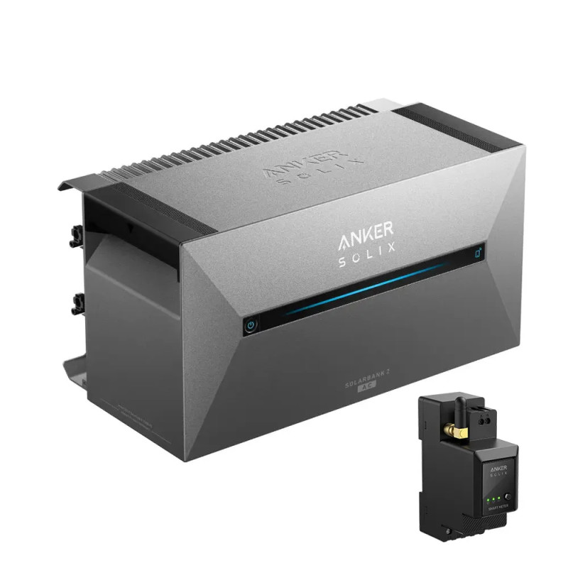 ANKER Solix Solarbank 2 AC 1600Wh accumulo di energia con microinverter 800W + ANKER Smart contatore trifase