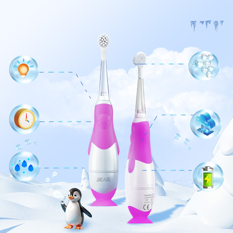 Brosse à dents sonique Seago pour les bébés de 0 à 3 ans