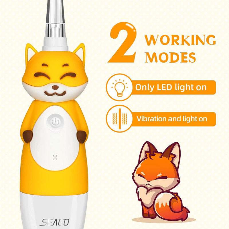 Szczoteczka soniczna elektryczna dla dzieci lisek 0-12 lat  LED SG-2107