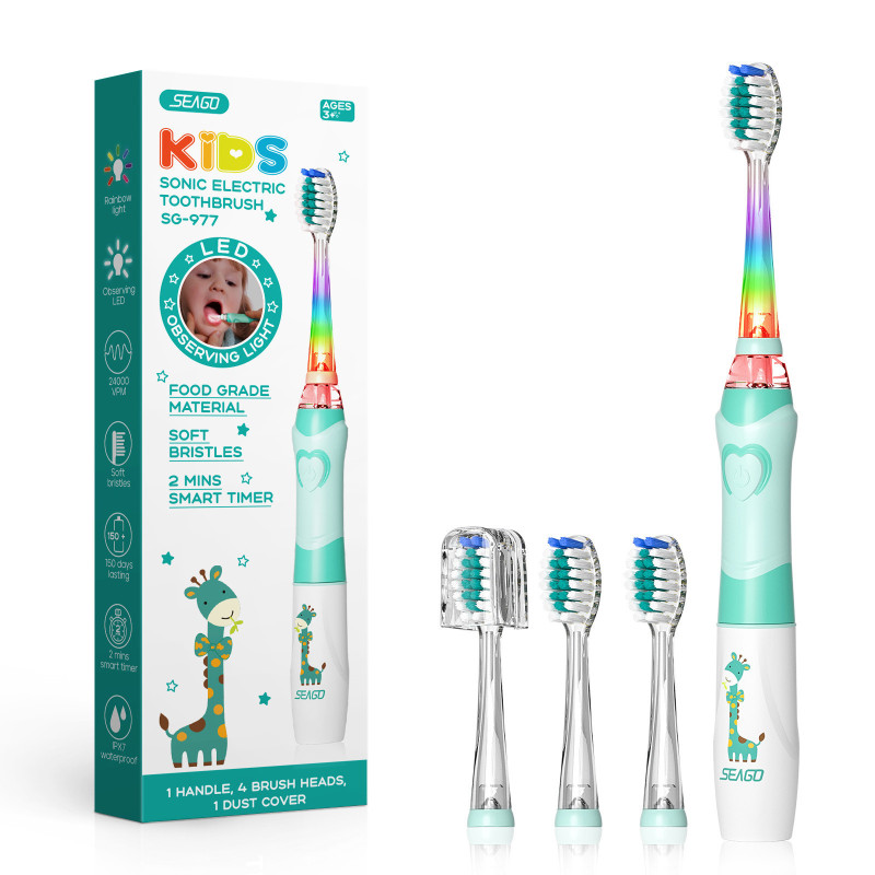 Brosse à dents sonique Seago pour les enfants de 3 à 12 ans