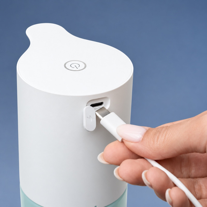Distributeur automatique de savon mousse Simpleway V25, recharge USB-C